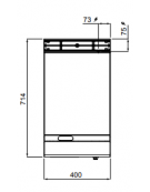 FRY TOP ELETTRICO LISCIO DA BANCO CM 40x71,4x29h kW 4,8