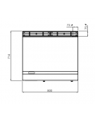 Fry top elettrico doppio su vano aperto - Piastra Liscia in Compound - cm 80x71.4x90h