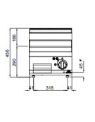 FRY TOP ELETTRICO RIGATO DA BANCO CM 40x71,4x29h kW 4,8