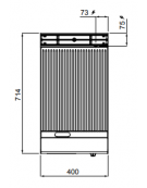 FRY TOP ELETTRICO RIGATO DA BANCO CM 40x71,4x29h kW 4,8