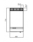 Fry top elettrico singolo da baFry top elettrico singolo da banco - Piastra Liscia in Compound - cm 40x71,4x29h