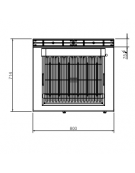 Griglia elettrica da banco trifase - potenza 4,08 kw - cm 40x71.4x29h