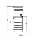 Griglia elettrica su vano aperto trifase - potenza 4,08 kw - cm 40x71.4x90h