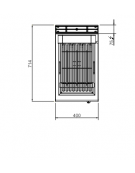 Griglia elettrica su vano aperto trifase - potenza 4,08 kw - cm 40x71.4x90h