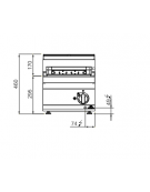 Griglia elettrica da banco doppia trifase - potenza 8,16 kw - cm 80x70x29h