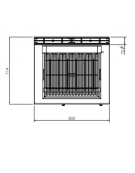 Griglia elettrica doppia su vano aperto trifase - potenza 8,16 kw - cm 80x71.4x90h