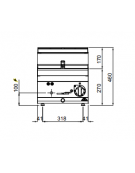 FRIGGITRICE ELETTRICA 10 LT DA BANCO TRIFASE kW 6 - CM 40x71,4x29H