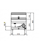 FRIGGITRICE ELETTRICA 10 LT da banco trifase  kW 9 - cm 40x71,4x29h