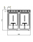 FRIGGITRICE ELETTRICA 10+10 LT TOP profondità 70cm  kW12