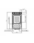 CUOCIPASTA ELETTRICO - 1 VASCA 30 LT - CM 40X70X85/90H