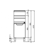 Friggitrice professionale a gas su mobile 2 Vasche da lt. 7+7 - cm 40x70x85/90h