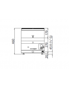 Friggitrice a gas 1 Vasca Lt. 10 da banco - cm. 40x70x29h