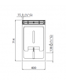 Friggitrice a gas 1 Vasca Lt. 10 da banco - cm. 40x70x29h