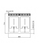 Friggitrice a gas professionale 2 Vasche Lt. 10+10 da banco