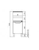 Friggitrice professionale a gas su mobile 1 Vasca da lt. 15 - cm 40x70x85/90h