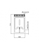 Friggitrice professionale a gas su mobile 1 Vasca da lt. 15 - cm 40x70x85/90h