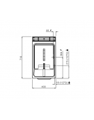 Friggitrice a gas 1 vasca 20 lt cm 40x70x85h-Comandi elettronici