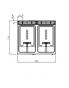 FRIGGITRICE ELETTRICA 10+10 LT TOP profondità 70cm  kW 18