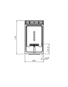 FRIGGITRICE ELETTRICA 1 VASCA STAMPATA LT. 18 - COMANDI ELETTRONICI - kw 13.5 - cm 40x71,4x85/90h