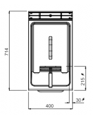 Friggitrice elettrica 1 Vasca stampata lt. 18 - Comandi elettronici - cm 47x79x121h