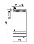 FRY TOP A GAS LISCIO AL CROMO DA BANCO  - POTENZA 4 KW - CM 30x60x29H