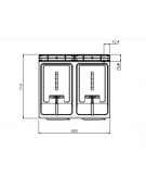 FRIGGITRICE ELETTRICA 18+18LT SU VANO produzione kg65 kW 36