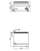 FRY TOP A GAS LISCIO DA BANCO - POTENZA 8 KW - CM 60x60x29H