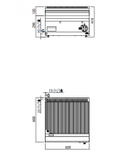 FRY TOP A GAS RIGATO DA BANCO - POTENZA 8 KW - CM 60x60x29H