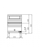 Scaldapatate elettrico con vasca riscaldata  - Potenza 1,1 Kw - cm. 40x70x29h