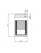 Scaldapatate elettrico con vasca riscaldata  - Potenza 1,1 Kw - cm. 40x70x29h