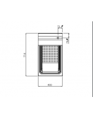 Scaldapatate elettrico su vano aperto con vasca riscaldata  - Potenza 1,1 Kw - cm. 40x70x90h