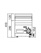 FRY TOP ELETTRICO PIASTRA RIGATA DA BANCO - kW 4 - SINGOLO CM 30X60X29H