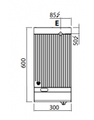 FRY TOP ELETTRICO PIASTRA RIGATA DA BANCO - kW 4 - SINGOLO CM 30X60X29H