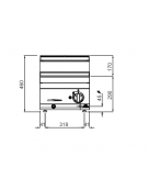 BAGNOMARIA ELETTRICO 1x1/1 GN TOP