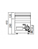 FRY TOP ELETTRICO DA BANCO PIASTRA LISCIA AL CROMO - POTENZA 4 KW - SINGOLO CM 30x60x29H