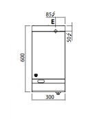 FRY TOP ELETTRICO DA BANCO PIASTRA LISCIA AL CROMO - POTENZA 4 KW - SINGOLO CM 30x60x29H