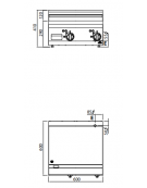 FRY TOP ELETTRICO PIASTRA LISCIA DA BANCO - kW 8 - DOPPIO - CM 60X60X29H