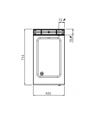 BAGNOMARIA ELETTRICO SU VANO APERTO - VASCA GN1/1 - POTENZA kw 1,2 - cm 40x71,4x85/90h