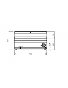 BAGNOMARIA ELETTRICO 2 x 1/1 GN TOP