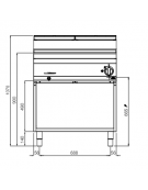 BAGNOMARIA ELETTRICO 2 x 1/1 GN SU VANO