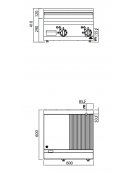 FRY TOP ELETTRICO 1/2 LISCIO 1/2 RIGATO DA BANCO - kW 8 - CM 60x60x29h