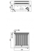 GRIGLIA PIETRA LAVICA A GAS DA BANCO - POTENZA 8 KW - CM 60x60x29h