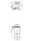 Friggitrice a gas da banco 1 Vasca Lt. 8 professionale singola  - potenza 6,6 kW - cm 30x60x29h