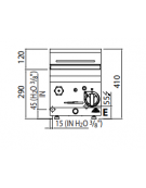 CUOCIPASTA ELETTRICO DA BANCO - VASCA INOX AISI 316 - CAPACITA' 11 LT - POTENZA 3,5 KW - CM 30x60x29h