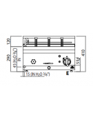 CUOCIPASTA ELETTRICO DA BANCO - CAPACITA' 25 LT - POTENZA 8,25 KW - CM 60x60x29h