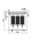 CUOCIPASTA ELETTRICO DA BANCO - CAPACITA' 25 LT - POTENZA 8,25 KW - CM 60x60x29h