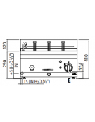 CUOCIPASTA ELETTRICO DA BANCO - CAPACITA' 25 LT - POTENZA 8,25 KW - CM 60x60x29h