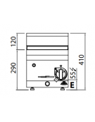 BAGNOMARIA ELETTRICO 3/4 GN DA BANCO - POTENZA 0,8 KW - cm 30x60x29h