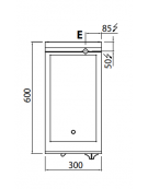 BAGNOMARIA ELETTRICO 3/4 GN DA BANCO - POTENZA 0,8 KW - cm 30x60x29h