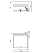 BAGNOMARIA ELETTRICO DA BANCO VASCA GN 1/1 + 1/2 - POTENZA 1,2 KW - CM 60x30x29H